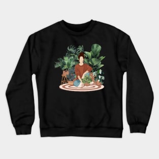 Plant lady, Girl with plants 2 Crewneck Sweatshirt